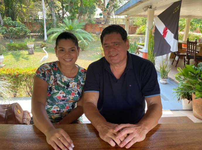 Pré-candidata por Porto Acre, Jéssica Souza faz visita de cortesia ao deputado federal Flaviano Melo