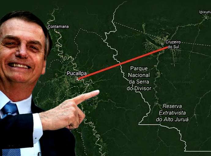 Bolsonaro dá sinal verde para construção da rodovia Cruzeiro-Pucallpa