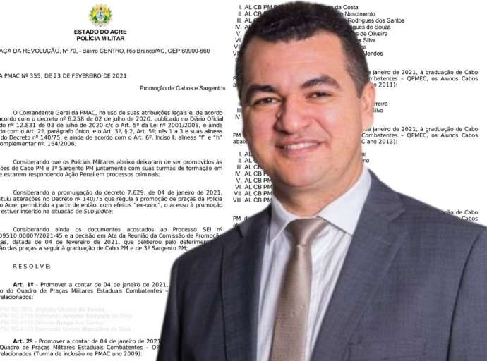 Lei da presunção de inocência apresentada por Deputado Cadmiel e Associações garante a promoção de  dezenas de militares