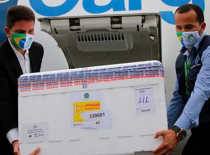 Acre recebe nesta quarta-feira mais 5,8 mil doses da vacina Coronavac