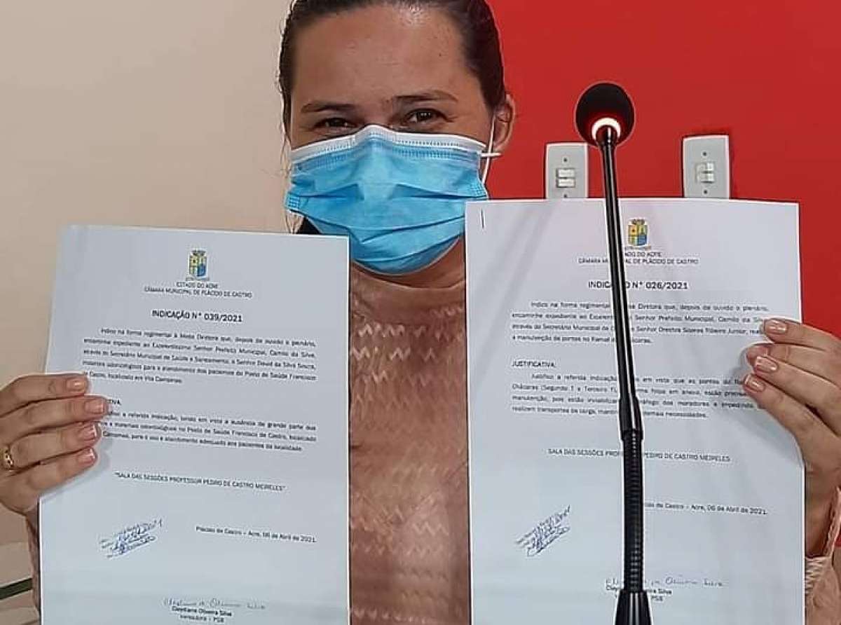 Vereadora Cleyde pede manutenção de pontes no Ramal das Chácaras e aquisição de materiais odontológicos para atender moradores da Vila Campinas
