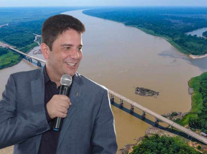 “É a abertura, é a união do Pacífico com o Atlântico”, diz otimista Gladson sobre a ponte do Madeira