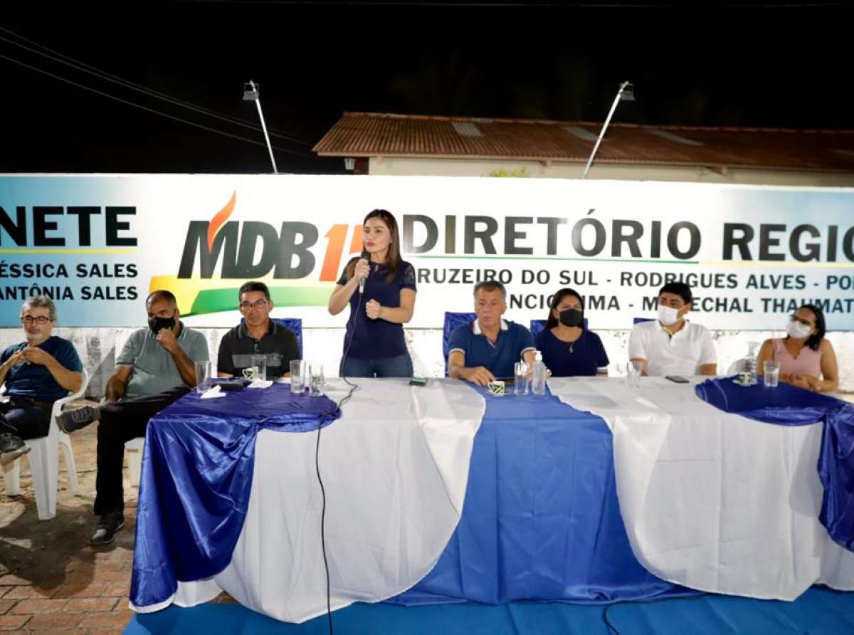 MDB de Cruzeiro do Sul reforça apoio a Jéssica Sales na disputa pelo Senado
