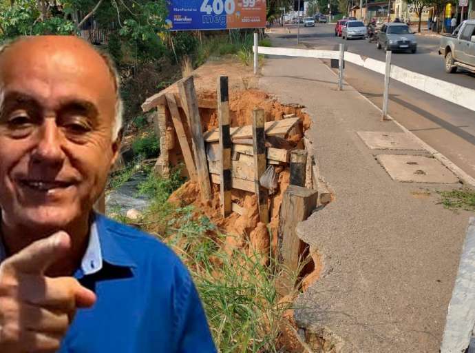 Velho Boca ainda não recuperou calçada destruída na ladeira do Bola Preta, na Baixada da Sobral