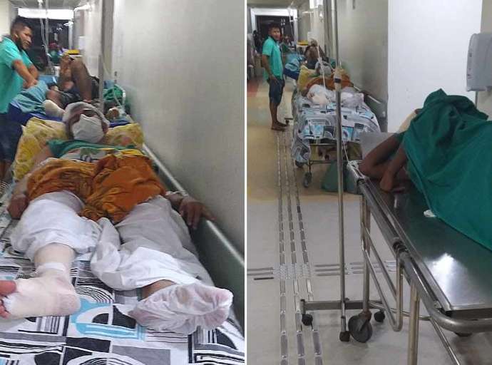 Pacientes estão nos corredores do PS, denuncia irmão de paciente; diretora da unidade relata grande demanda por causa da pandemia