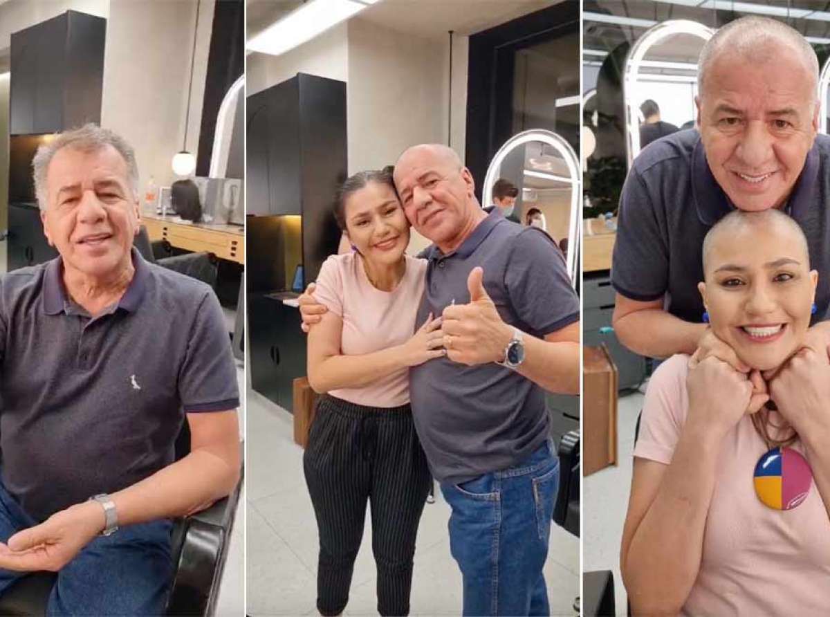 Em apoio à filha que está em tratamento contra o câncer, Vagner Sales, o Leão do Juruá raspa o cabelo e fica careca: "pelo amor que eu sinto por você" 