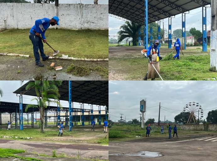 Com subida repentina do nível do rio Acre, Bocalom se antecipa e realiza operação de limpeza no Parque de Exposições de Rio Branco para receber famílias