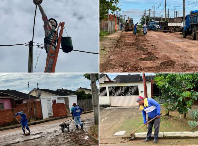 Secretaria Municipal de Cuidados com a Cidade dá continuidade ao mutirão de limpeza e manutenção da iluminação na Cidade do Povo