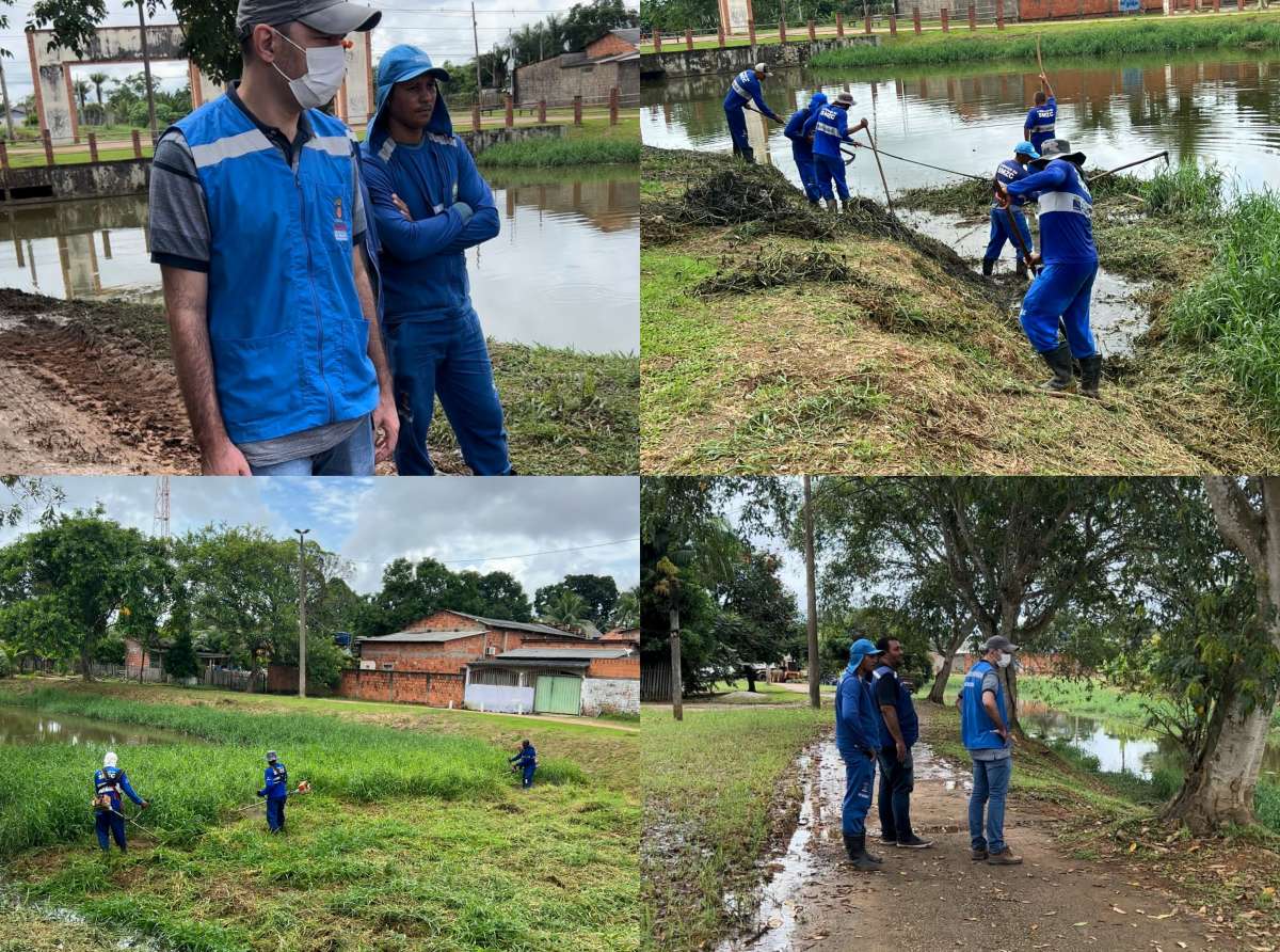 Secretário Joabe Lira fiscaliza operação de limpeza pública no bairro Eldorado e açude Vale do Açaí recebe os serviços que beneficiam à comunidade