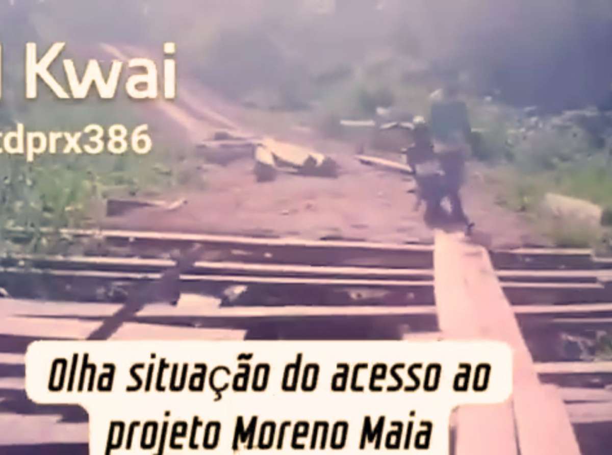 Vídeo: moradores denunciam situação caótica de ponte no Moreno Maia, zona rural de Rio Branco