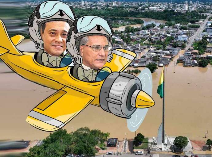 Em meio ao caos causado pela enchente em Rio Branco, vereadores Célio Gadelha e Antônio Morais vão para Natal fazer curso de capacitação com direito á diárias de mais de R$10 mil