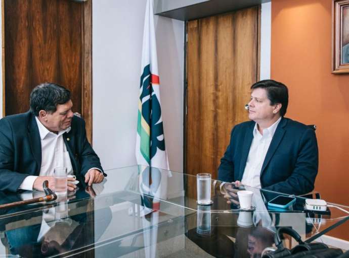 Velho Lobo se reúne com Baleia Rossi em Brasilia para debater posicionamento de sigla no Acre e no cenário político nacional