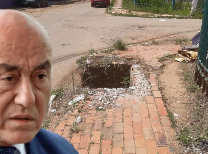 Caixa de esgoto destampada já causou acidente na travessa da Pista, na região da Baixada da Sobral, denunciam moradores 