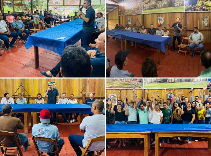 Marcus Alexandre participa de eleições de diretórios municipais do MDB no Alto Acre neste fim de semana